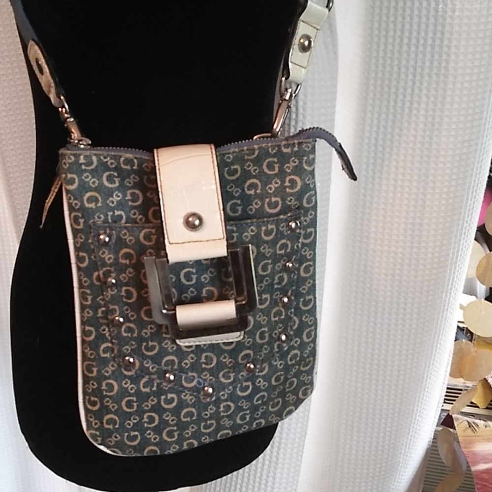 Denim "Guess" crossbody purse
